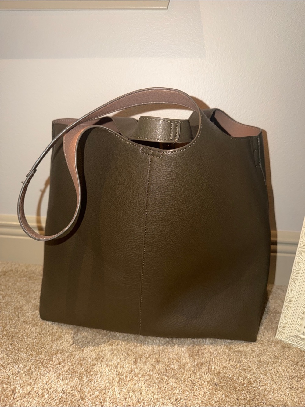 Madison West Dark Olive Green Tote
